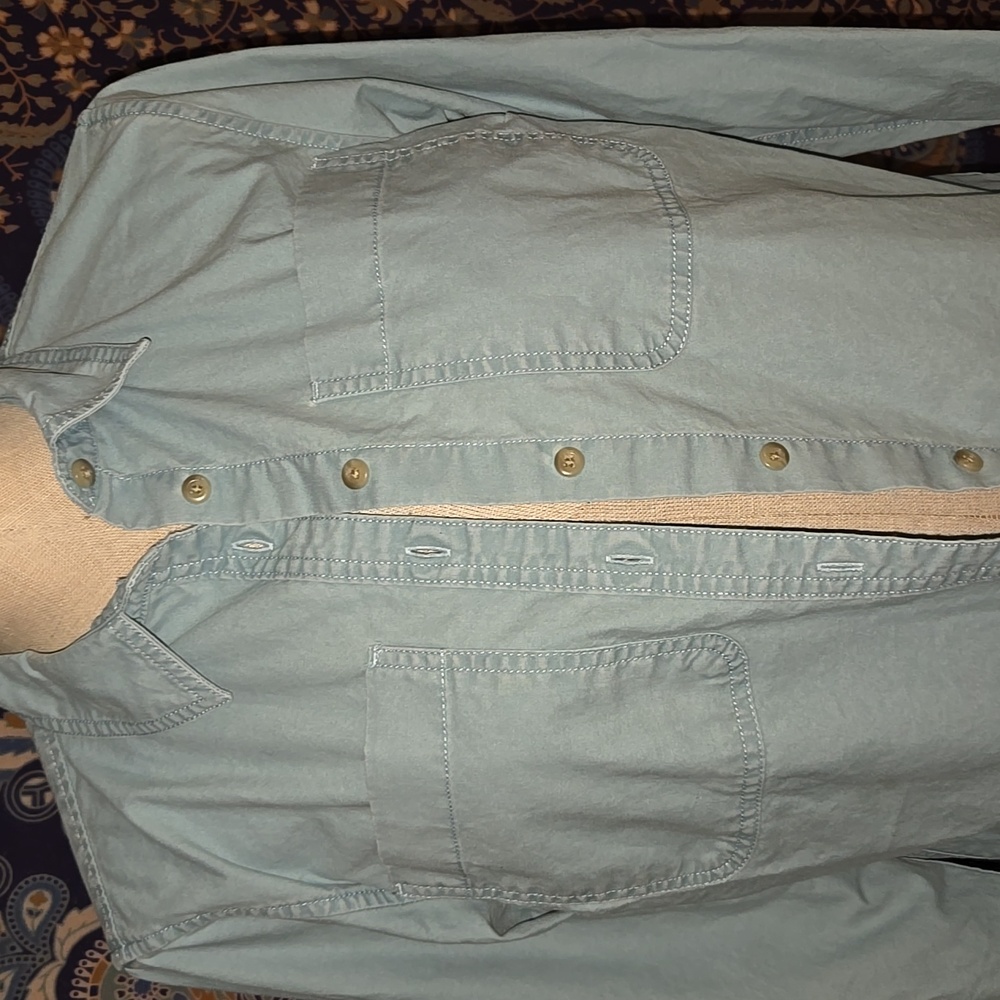L.L. Bean Button Down Denim Shirt Sz Small - Picture 3 of 7